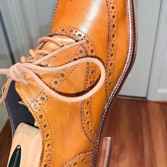 Cole Haan British Tan Wing Tip Oxfords. - Picture 9 of 15